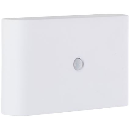Brilliant - LED Utomhus uppladdningsbar vägglampa med sensor XINO LED/3W/5V 3600 mAh IP44 vit