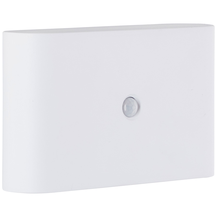 Brilliant - LED Utomhus uppladdningsbar vägglampa med sensor XINO LED/3W/5V 3600 mAh IP44 vit