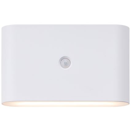 Brilliant - LED Utomhus uppladdningsbar vägglampa med sensor XINO LED/3W/5V 3600 mAh IP44 vit