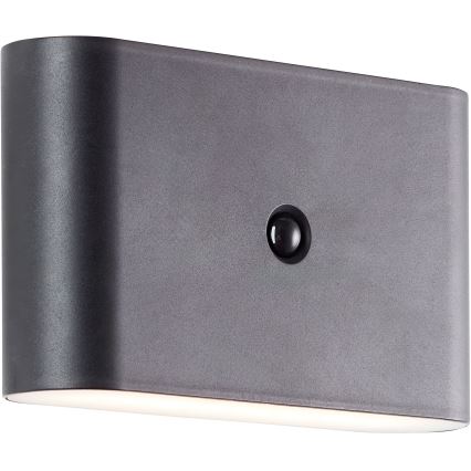Brilliant - LED Utomhus uppladdningsbar vägglampa med sensor XINO LED/3W/5V 3600 mAh IP44 svart