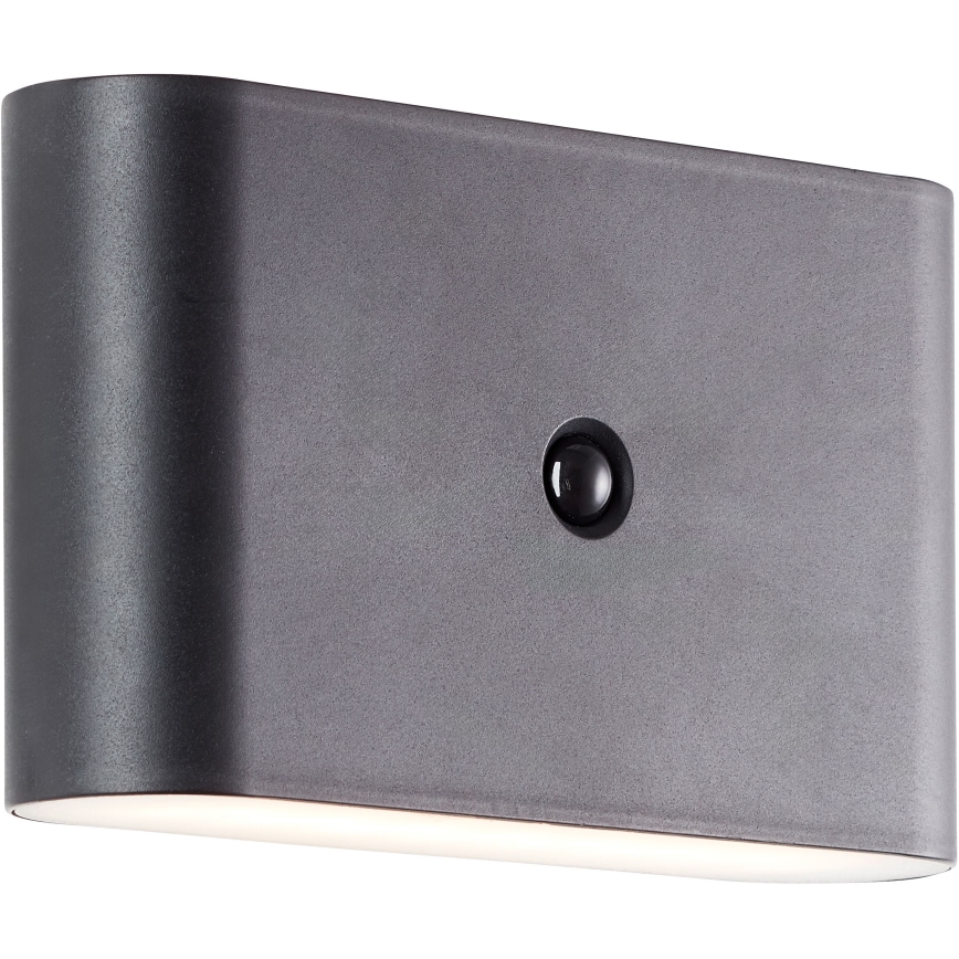 Brilliant - LED Utomhus uppladdningsbar vägglampa med sensor XINO LED/3W/5V 3600 mAh IP44 svart