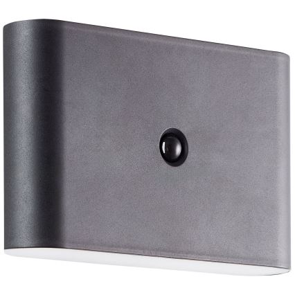 Brilliant - LED Utomhus uppladdningsbar vägglampa med sensor XINO LED/3W/5V 3600 mAh IP44 svart