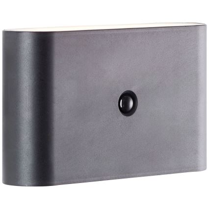 Brilliant - LED Utomhus uppladdningsbar vägglampa med sensor XINO LED/3W/5V 3600 mAh IP44 svart