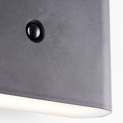 Brilliant - LED Utomhus uppladdningsbar vägglampa med sensor XINO LED/3W/5V 3600 mAh IP44 svart