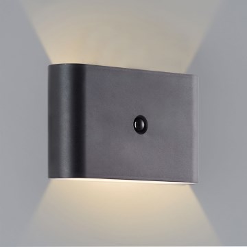 Brilliant - LED Utomhus uppladdningsbar vägglampa med sensor XINO LED/3W/5V IP44 svart