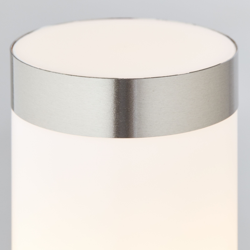 Brilliant - LED Utomhuslampa med sensor LEIGH LED/0,9W/230V + 1xE27/11W 80 cm IP44 skinande krom