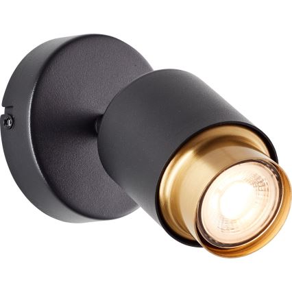 Brilliant - LED väggspot COVELO 1xGU10/5W/230V svart/guld