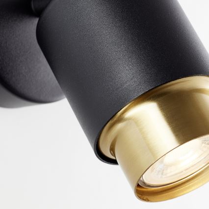 Brilliant - LED väggspot COVELO 1xGU10/5W/230V svart/guld