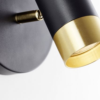Brilliant - LED väggspot VIGOLO 1xGU10/5W/230V svart/guld