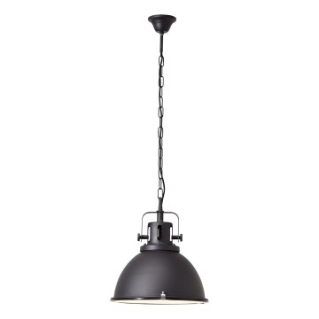 Brilliant - Ljuskrona med kedja JESPER GLAS 1xE27/60W/230V svart