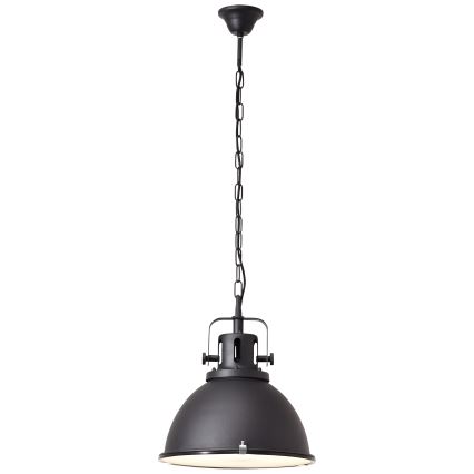Brilliant - Ljuskrona med kedja JESPER GLAS 1xE27/60W/230V svart
