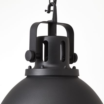 Brilliant - Ljuskrona med kedja JESPER GLAS 1xE27/60W/230V svart