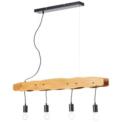 Brilliant - Ljuskrona med textilsladd BAKER 4xE27/40W/230V