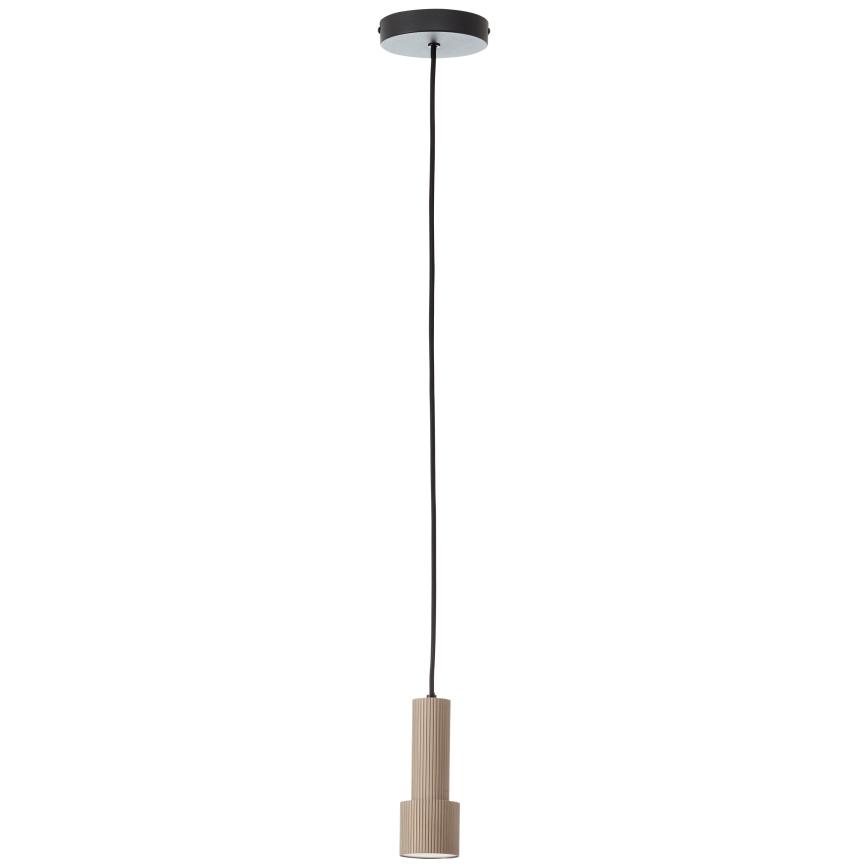 Brilliant - Ljuskrona med textilsladd CADIZ 1xGU10/10W/230V diameter 12,5 cm brons