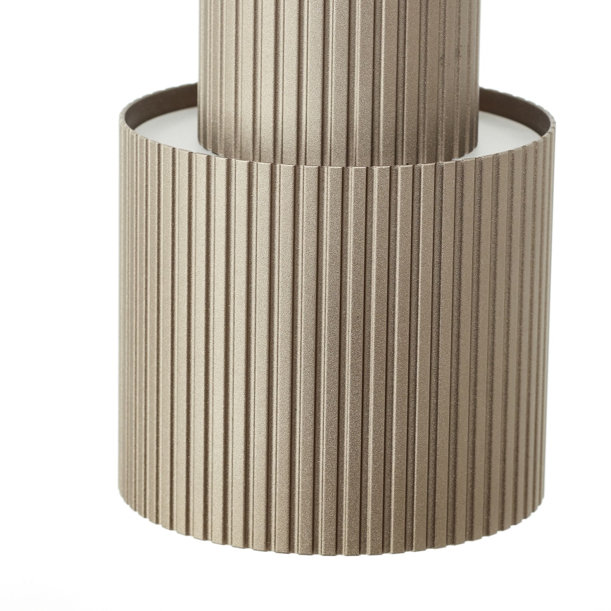 Brilliant - Ljuskrona med textilsladd CADIZ 1xGU10/10W/230V diameter 12,5 cm brons