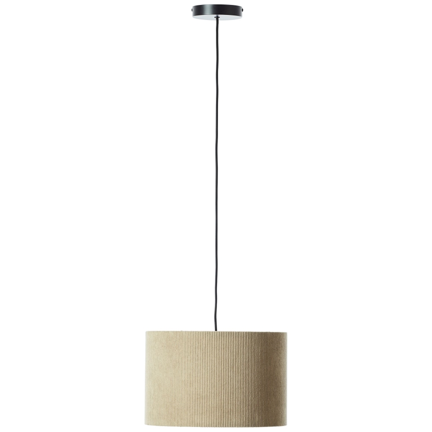 Brilliant - Ljuskrona med textilsladd TONY 1xE27/20W/230V diameter 35 cm beige