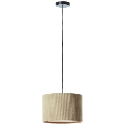 Brilliant - Ljuskrona med textilsladd TONY 1xE27/20W/230V diameter 35 cm beige