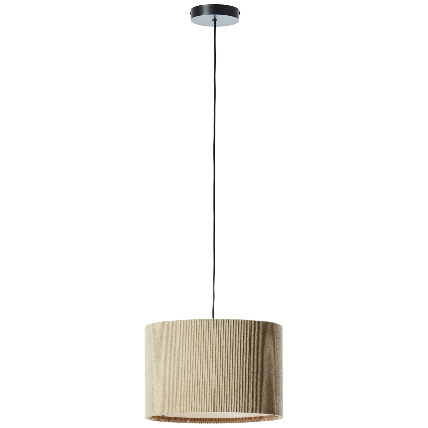 Brilliant - Ljuskrona med textilsladd TONY 1xE27/20W/230V diameter 35 cm beige