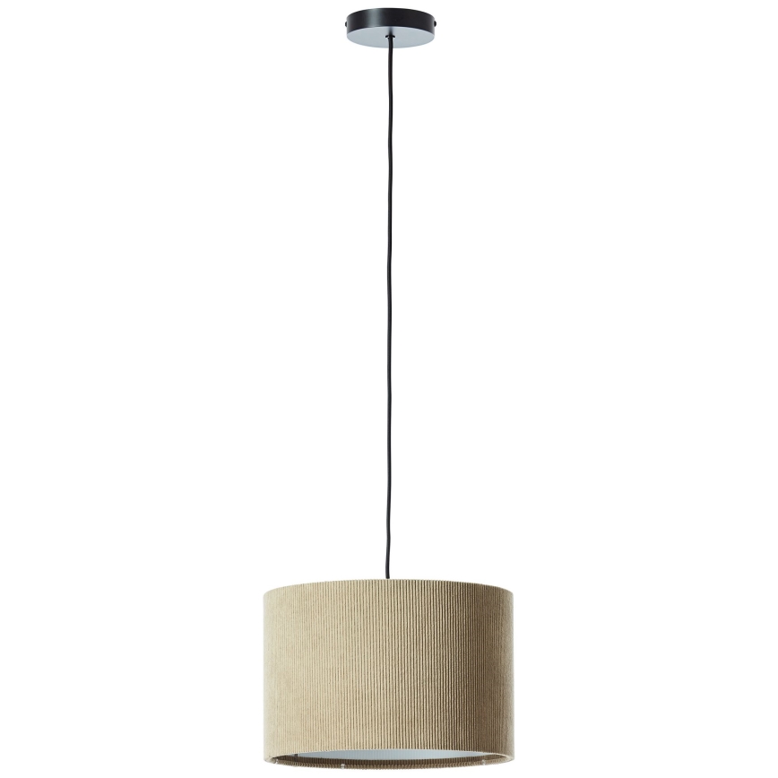 Brilliant - Ljuskrona med textilsladd TONY 1xE27/20W/230V diameter 35 cm beige