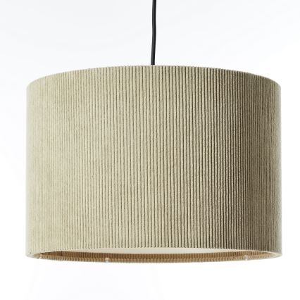Brilliant - Ljuskrona med textilsladd TONY 1xE27/20W/230V diameter 35 cm beige