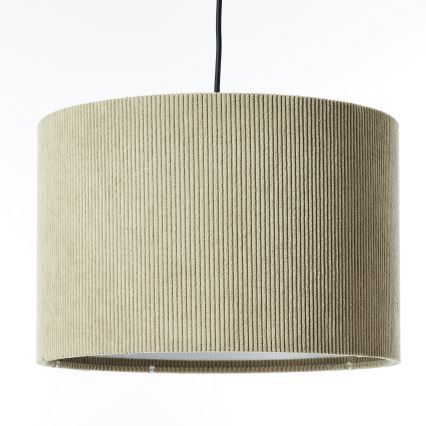 Brilliant - Ljuskrona med textilsladd TONY 1xE27/20W/230V diameter 35 cm brun