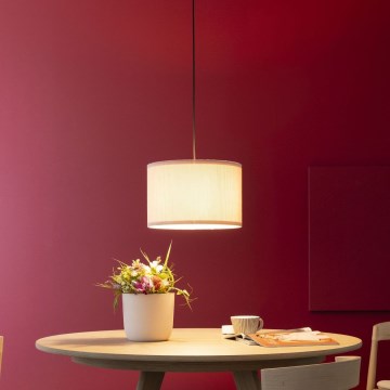 Brilliant - Ljuskrona med textilsladd TONY 1xE27/20W/230V diameter 35 cm grädde