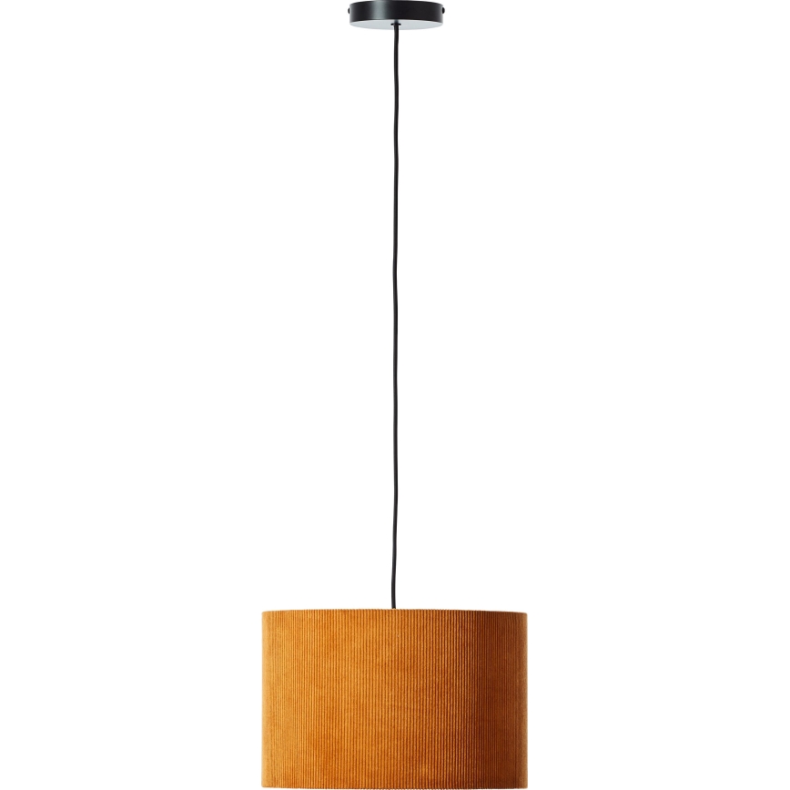 Brilliant - Ljuskrona med textilsladd TONY 1xE27/20W/230V diameter 35 cm orange