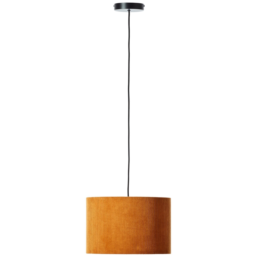 Brilliant - Ljuskrona med textilsladd TONY 1xE27/20W/230V diameter 35 cm orange