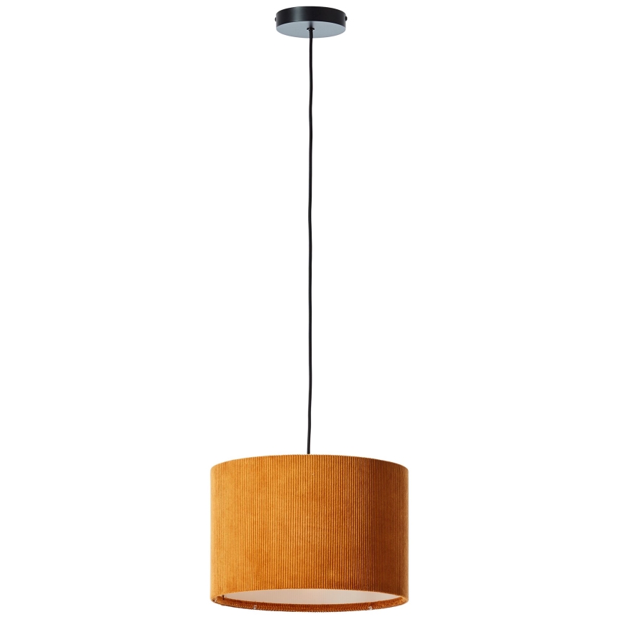 Brilliant - Ljuskrona med textilsladd TONY 1xE27/20W/230V diameter 35 cm orange