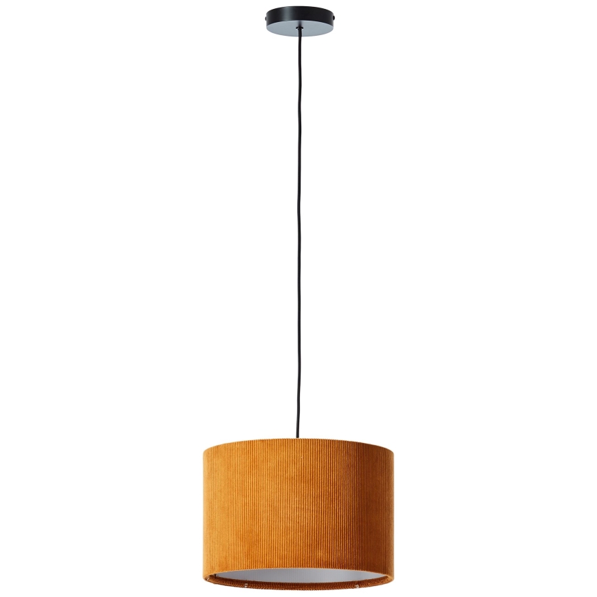 Brilliant - Ljuskrona med textilsladd TONY 1xE27/20W/230V diameter 35 cm orange