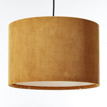 Brilliant - Ljuskrona med textilsladd TONY 1xE27/20W/230V diameter 35 cm orange