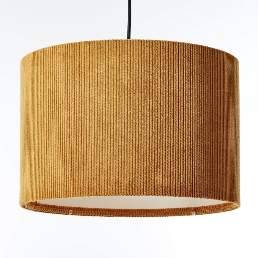 Brilliant - Ljuskrona med textilsladd TONY 1xE27/20W/230V diameter 35 cm orange