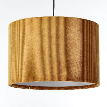 Brilliant - Ljuskrona med textilsladd TONY 1xE27/20W/230V diameter 35 cm orange