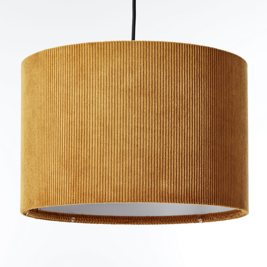 Brilliant - Ljuskrona med textilsladd TONY 1xE27/20W/230V diameter 35 cm orange
