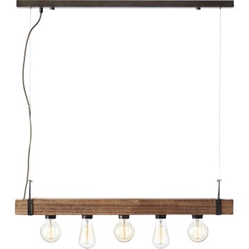 Brilliant - Ljuskrona med textilsladd WOODHILL 5xE27/30W/230V - FSC certifierade