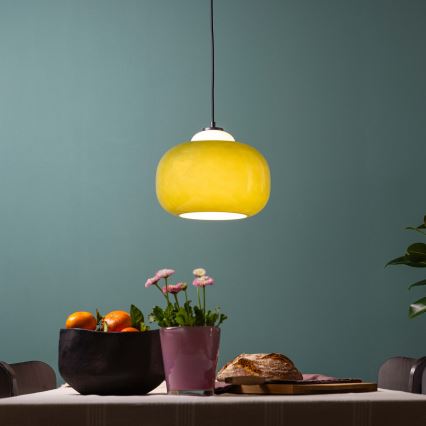 Brilliant - Pendellampa BLOP på vajer 1xE27/60W/230V grön