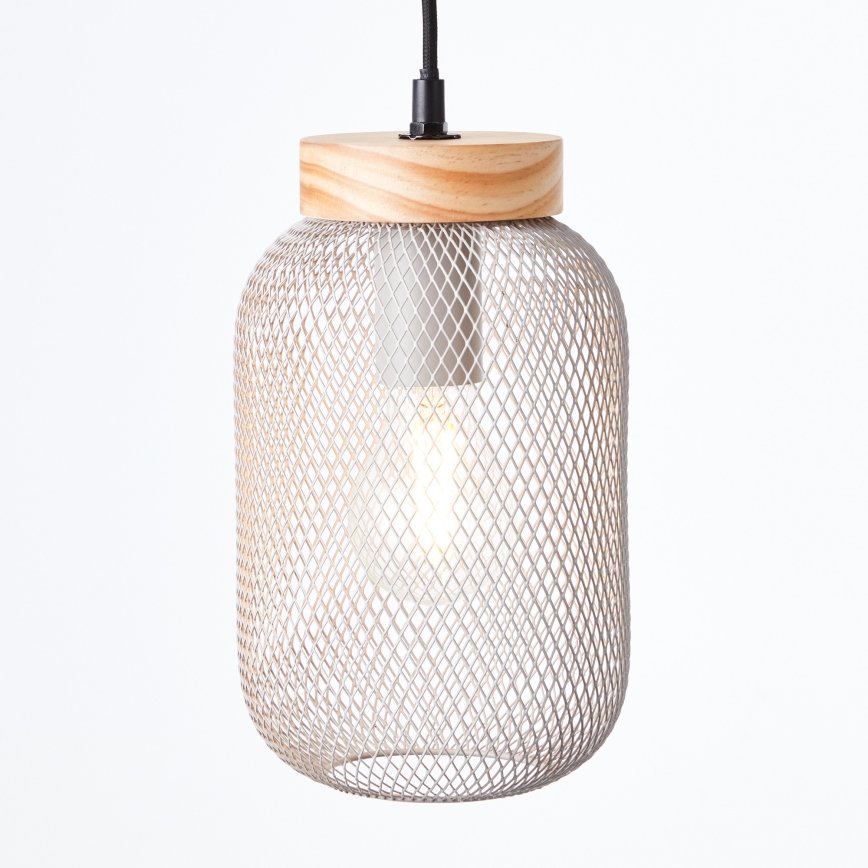 Brilliant - Pendellampa med kabel GIADA 1xE27/40W/230V Ø 16 cm grå