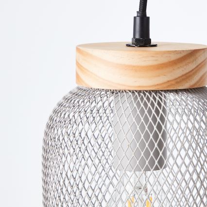 Brilliant - Pendellampa med kabel GIADA 1xE27/40W/230V Ø 16 cm grå