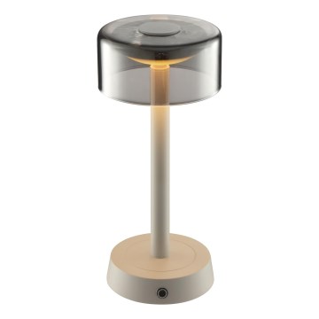 Brilliant - RAZOR LED dimbar uppladdningsbar touchstyrd utomhusbordslampa 2,5W/5V, 2700K, 2600 mAh, IP44, grå