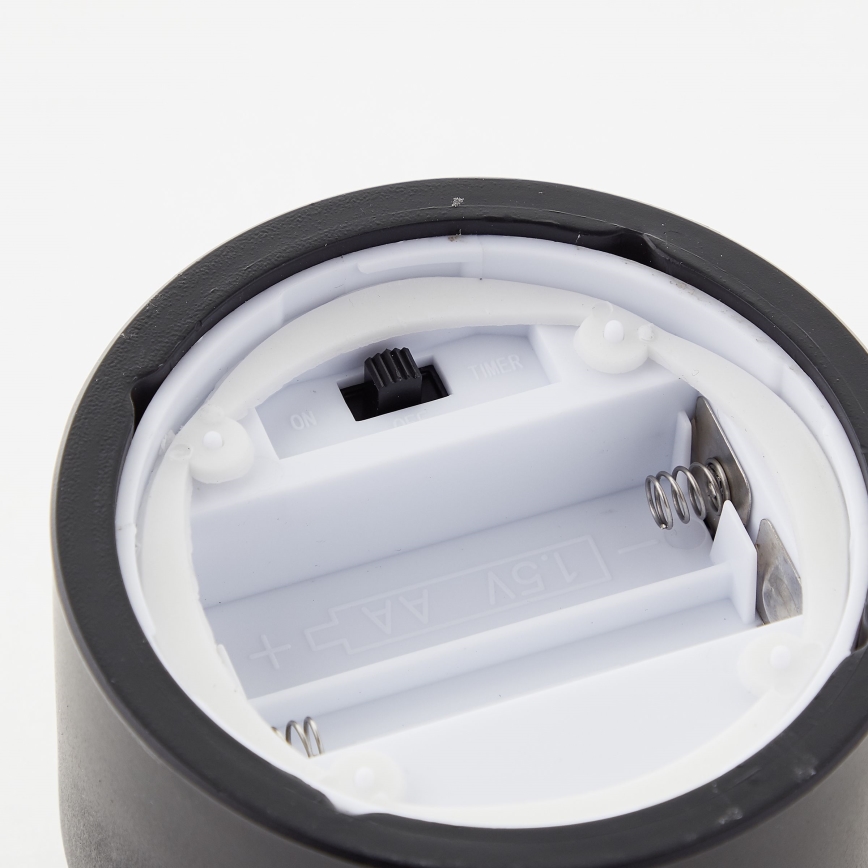 Brilliant - Set med 3 LED-ljus BOUGIE LED/2xAA IP44 svart/rökfärgad
