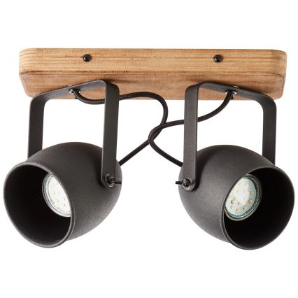 Brilliant - Spotlampa CROWTON 2xGU10/6W/230V furu