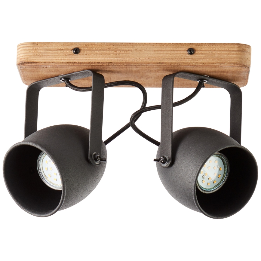 Brilliant - Spotlampa CROWTON 2xGU10/6W/230V furu