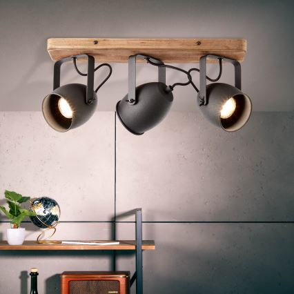 Brilliant - Spotlampa CROWTON 3xGU10/6W/230V furu