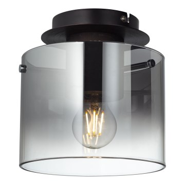 Brilliant - Taklampa BETH 1xE27/60W/230V svart/rökfärgad