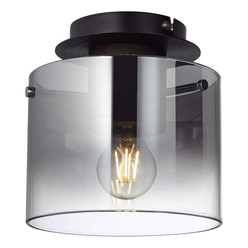 Brilliant - Taklampa BETH 1xE27/60W/230V svart/rökfärgad