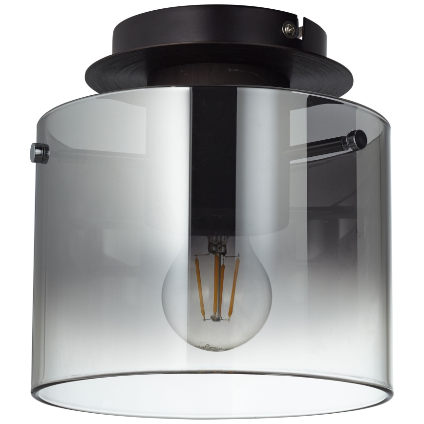Brilliant - Taklampa BETH 1xE27/60W/230V svart/rökfärgad