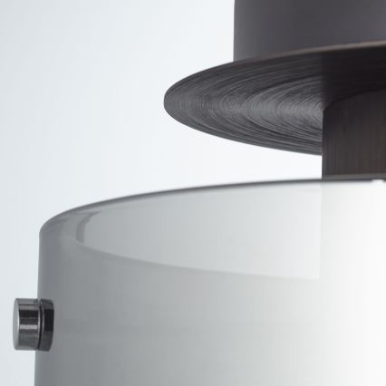 Brilliant - Taklampa BETH 1xE27/60W/230V Ø 20 cm svart/rökfärgad