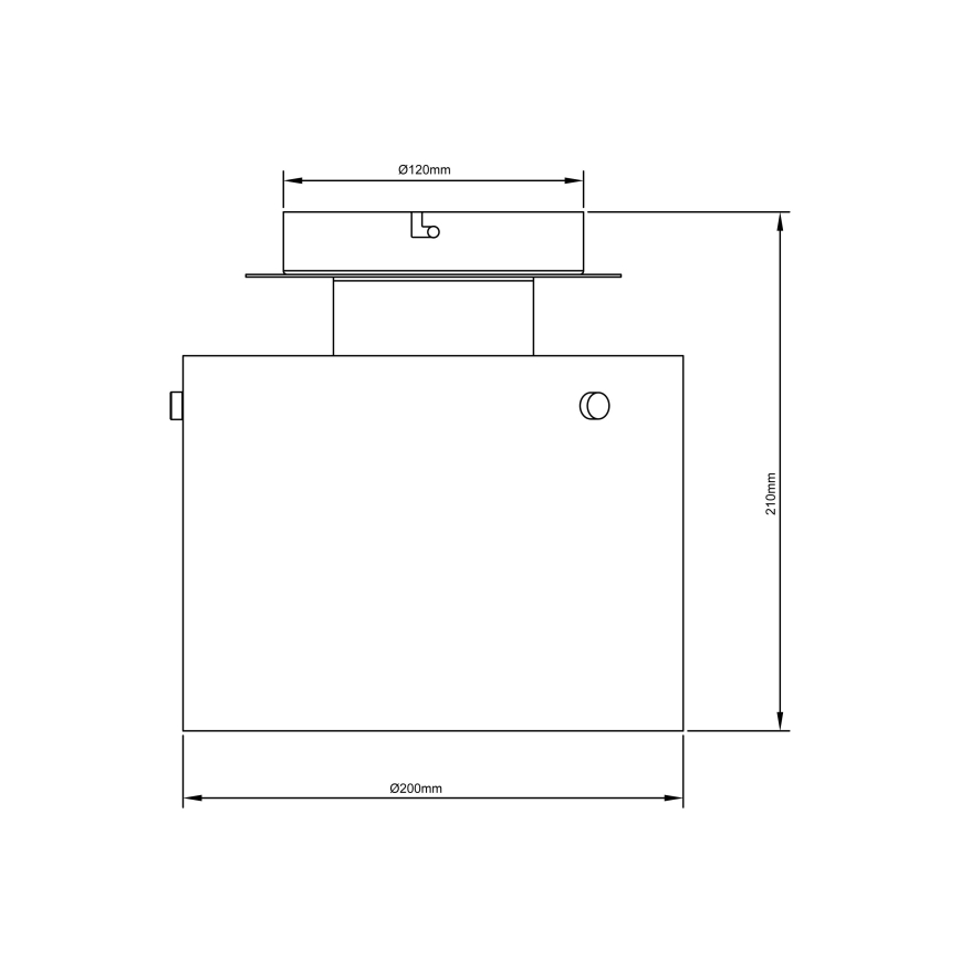 Brilliant - Taklampa BETH 1xE27/60W/230V Ø 20 cm svart/rökfärgad