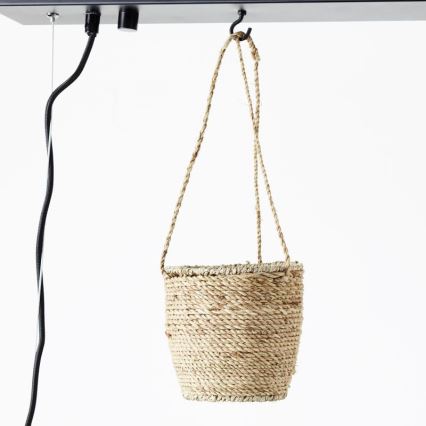 Brilliant - Taklampa på vajer BANKWOOD 5xE27/28W/230V poppel