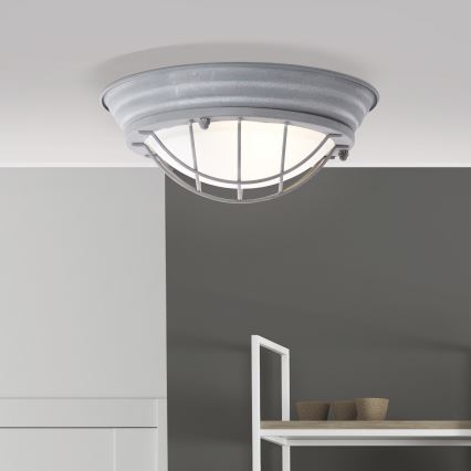 Brilliant - Taklampa TYPHOON 1xE27/30W/230V Ø 29 cm grå